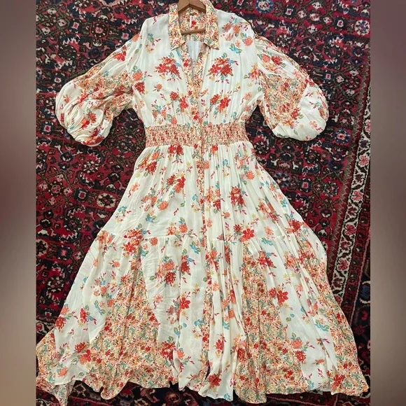 Free People Prairie Punk Shirtdress Size Large Button Down Dress - Picture 2 of 6